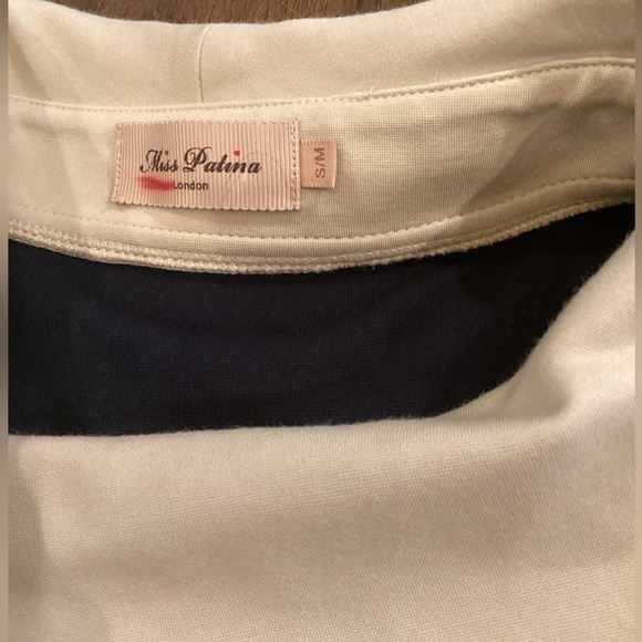 Miss Patina London Parisian Port Peter Pan Collar Dress Navy retro - Picture 15 of 16